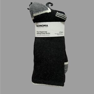 NWT Kohl's Sonoma Hiking Crew Socks 2 Pairs Size 9-11